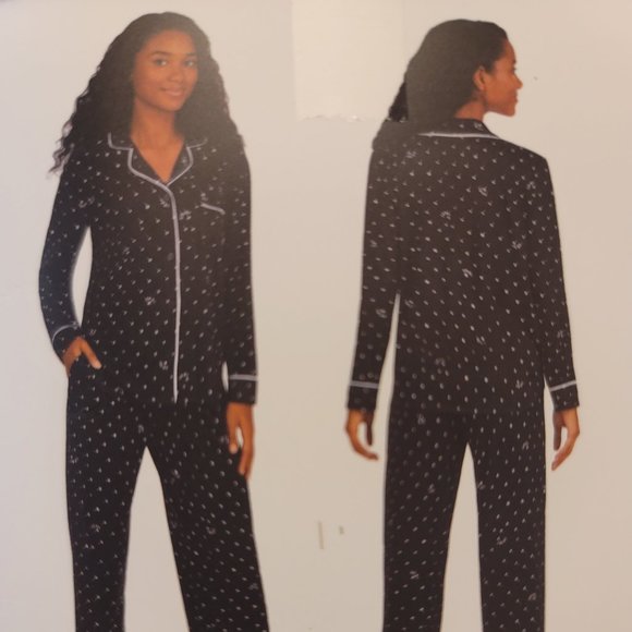 DKNY Notch Collar Pajama Set - Picture 2 of 3